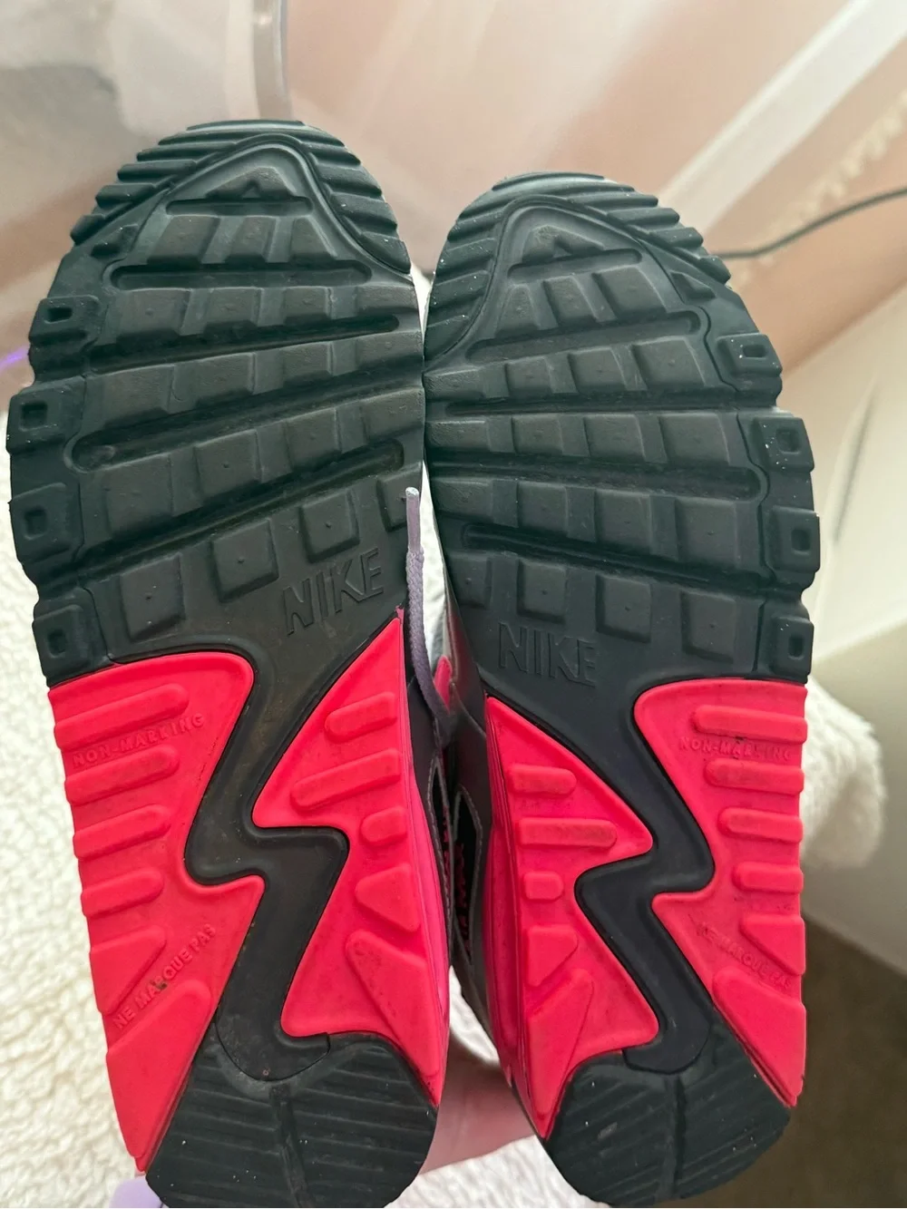 Nike Kids Silver and Pink Air Max Sneakers